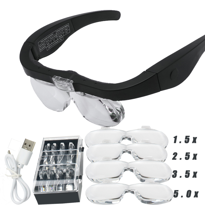 Electronics Repair Glasses - Lenti d'ingrandimento Lente d'ingrandimento 1.5X 2.5X