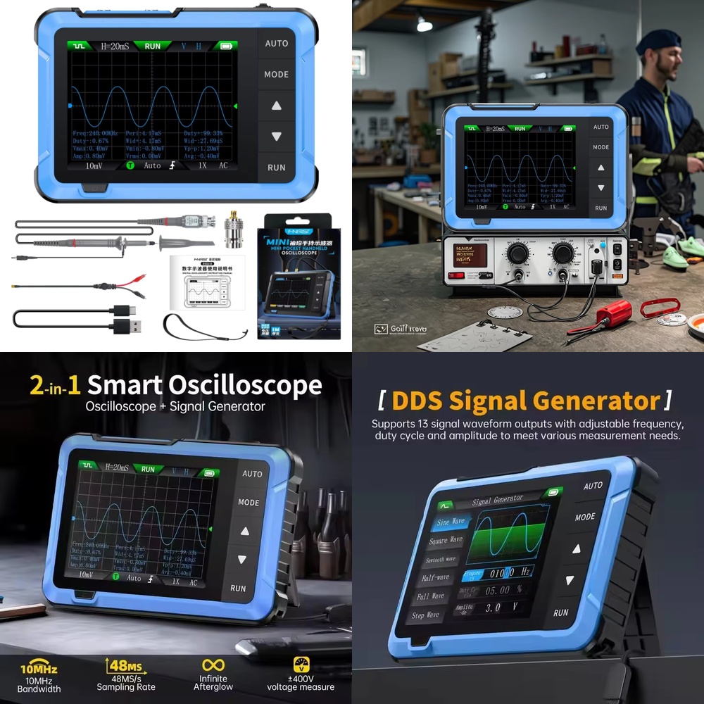 Electronic Repair - Oscilloscopio Digitale Portatile 2 in 1