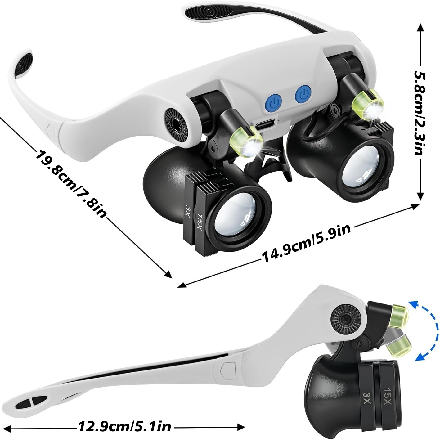 Occhiali ingrandenti a LED da  - Electronics Repair Glasses recensione e prezzo