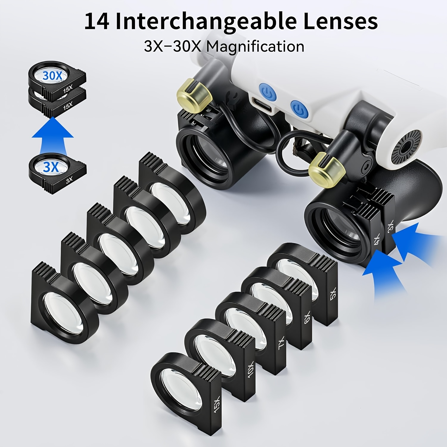 Occhiali ingrandenti a LED da  - Electronics Repair Glasses recensione e prezzo
